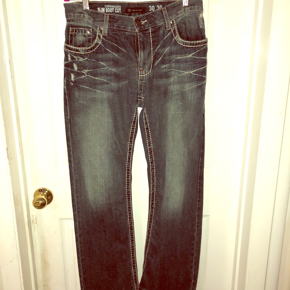 INC jeans slim boot cut